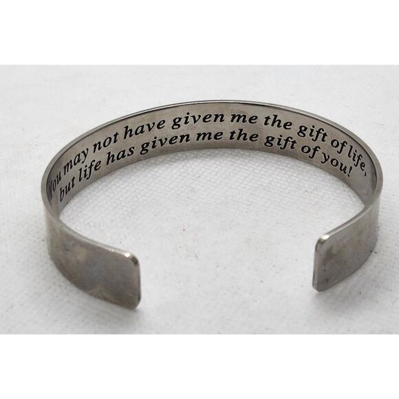 SILVER TONE CUFF BRACELET-For A Special Person As A Gift In Your Life - Picture 5 of 11